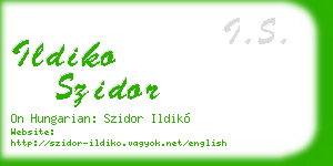 ildiko szidor business card